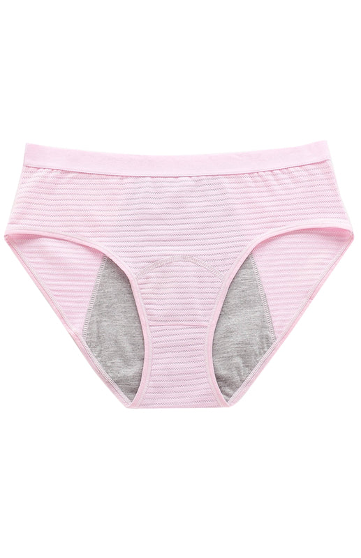 Women Breathable Striped Cotton Panties-[Adult]-[Female]-Pink-XS-2022 Online Blue Zone Planet