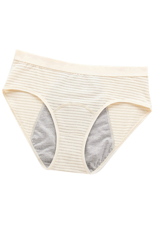 Women Breathable Striped Cotton Panties-[Adult]-[Female]-2022 Online Blue Zone Planet