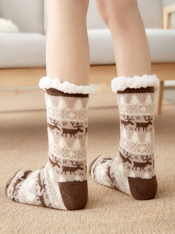 Festive Halloween Knit Patterned Soft Cotton Socks-SOCKS-[Adult]-[Female]-2022 Online Blue Zone Planet