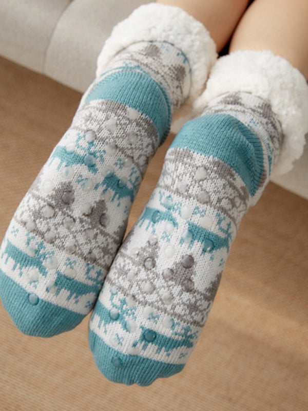 Festive Halloween Knit Patterned Soft Cotton Socks-SOCKS-[Adult]-[Female]-2022 Online Blue Zone Planet