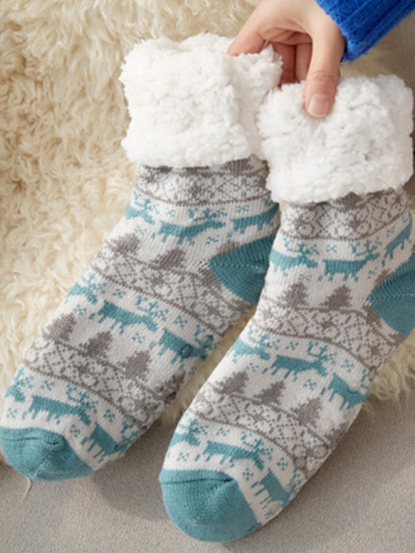Festive Halloween Knit Patterned Soft Cotton Socks-SOCKS-[Adult]-[Female]-2022 Online Blue Zone Planet