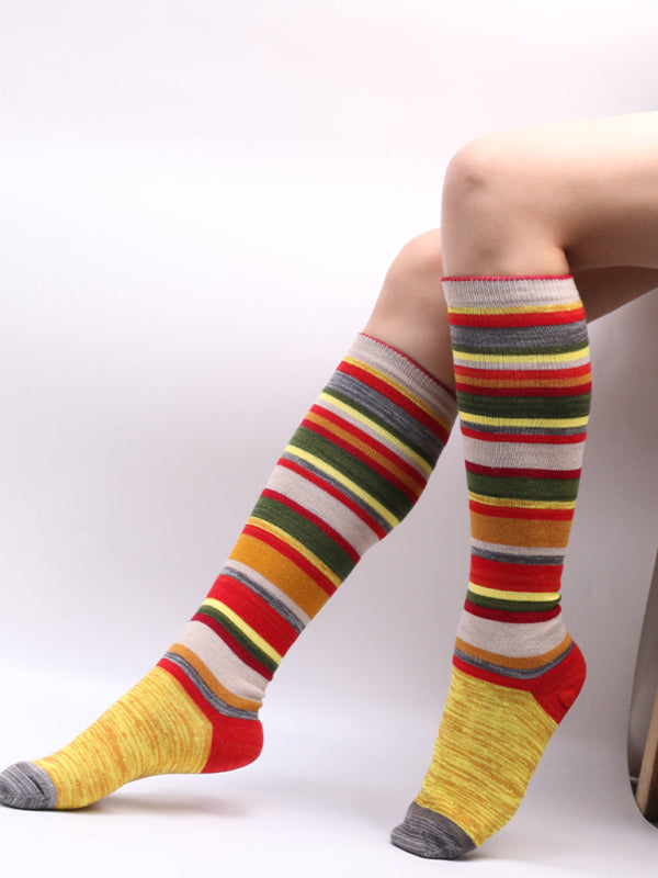 Women's Colorful Flower Christmas Stockings-[Adult]-[Female]-2022 Online Blue Zone Planet