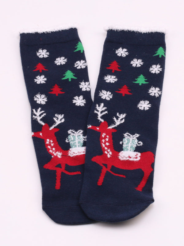 Women's Flower Socks Christmas Socks-[Adult]-[Female]-2022 Online Blue Zone Planet