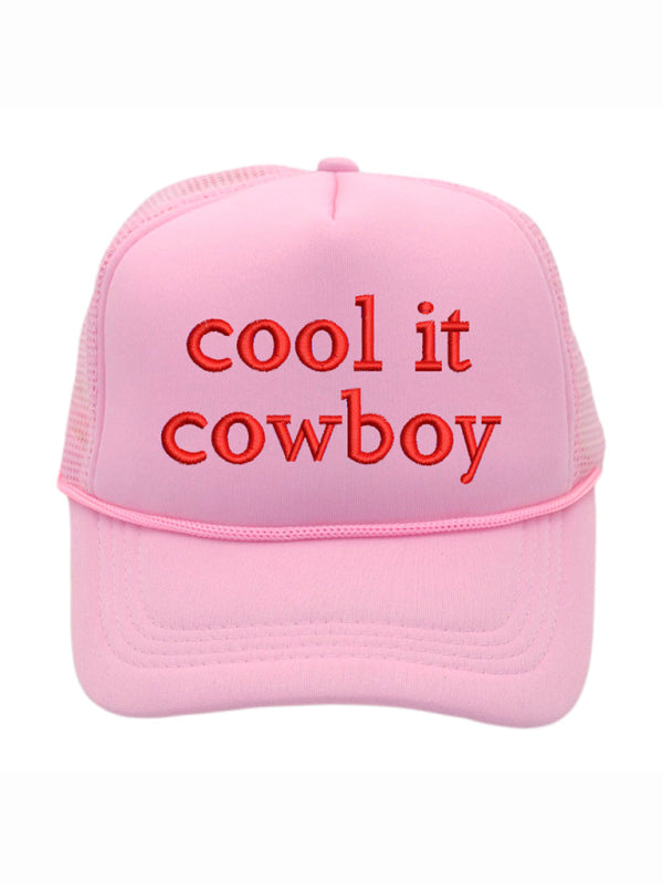 Blue Zone Planet | Cool It Cowboy Letter Sponge Mesh Cap Casual Peaked Cap Sun Protection Baseball Cap-TOPS / DRESSES-[Adult]-[Female]-2022 Online Blue Zone Planet