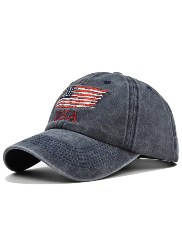 New hat embroidered letters simple unisex peaked cap-[Adult]-[Female]-Champlain color-FREESIZE-2022 Online Blue Zone Planet
