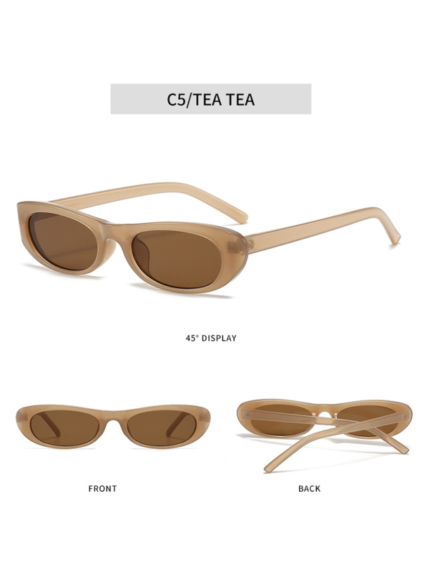 oval sunglasses and versatile macaron color sunglasses-[Adult]-[Female]-Pattern2-FREESIZE-2022 Online Blue Zone Planet