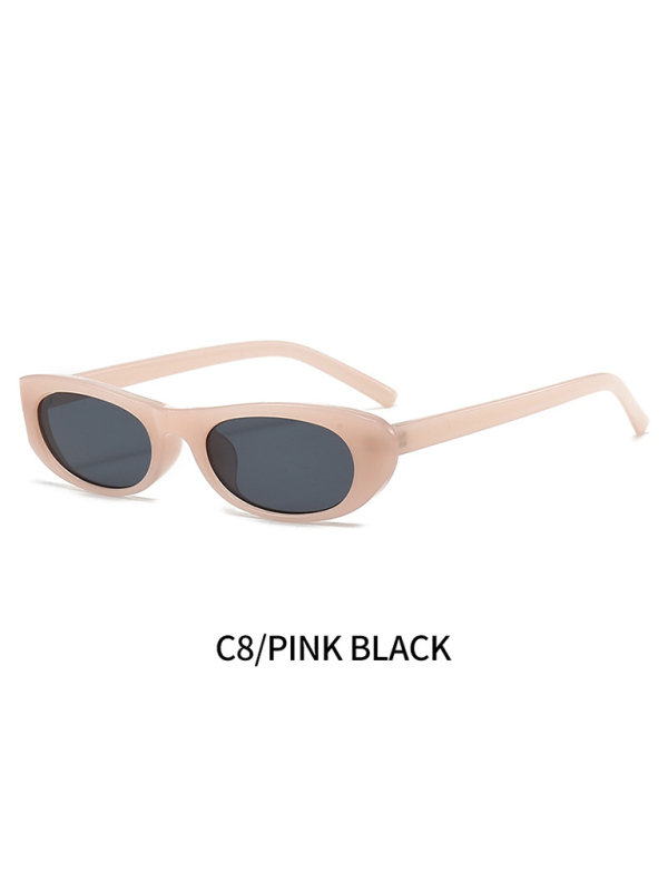 oval sunglasses and versatile macaron color sunglasses-[Adult]-[Female]-2022 Online Blue Zone Planet