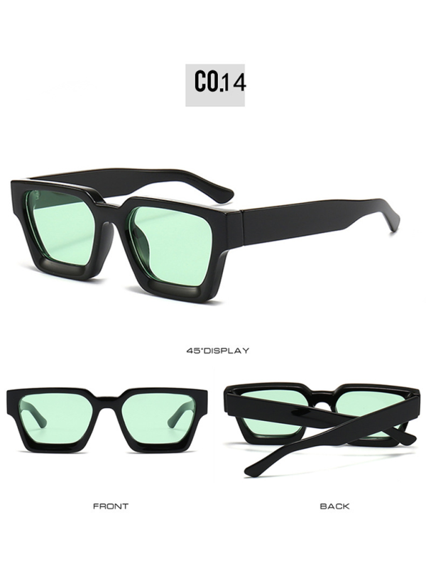 thick frame sunglasses trendy square frame sunglasses-[Adult]-[Female]-Pattern5-FREESIZE-2022 Online Blue Zone Planet