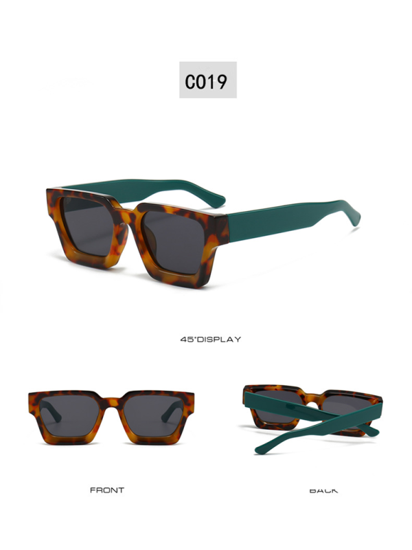 thick frame sunglasses trendy square frame sunglasses-[Adult]-[Female]-Pattern8-FREESIZE-2022 Online Blue Zone Planet