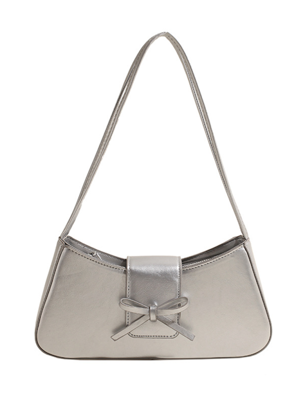 Bowknot underarm shoulder bag small square handbag-[Adult]-[Female]-2022 Online Blue Zone Planet