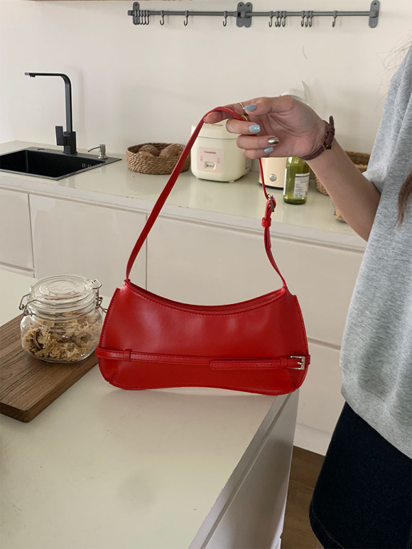 Fashion shoulder bag retro baguette bag-[Adult]-[Female]-Red-FREESIZE-2022 Online Blue Zone Planet