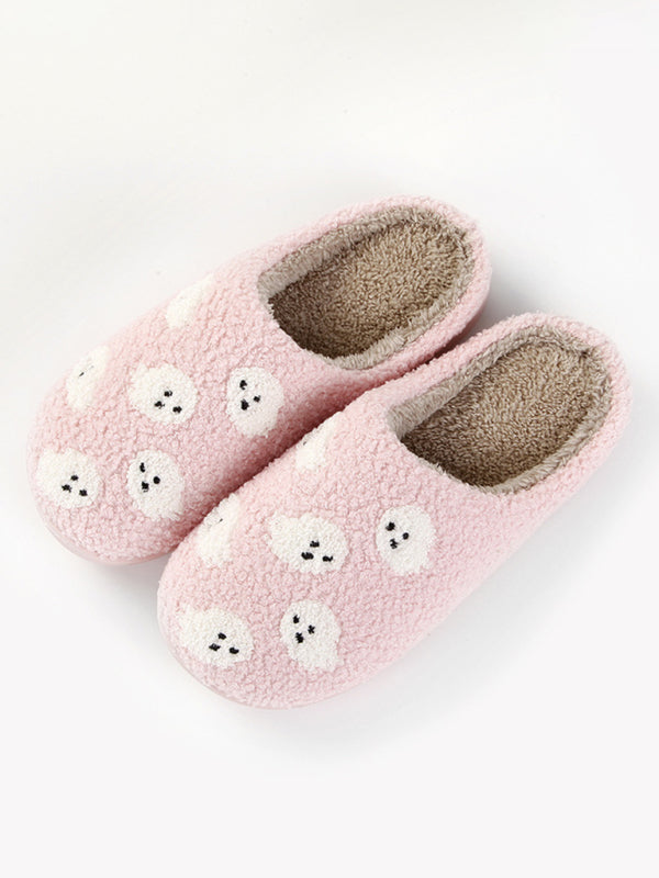 Blue Zone Planet | Halloween Ghost Slippers Unisex Thick-soled Soft-soled Thick Non-slip Slippers-SHOES-[Adult]-[Female]-Pink-37-2022 Online Blue Zone Planet