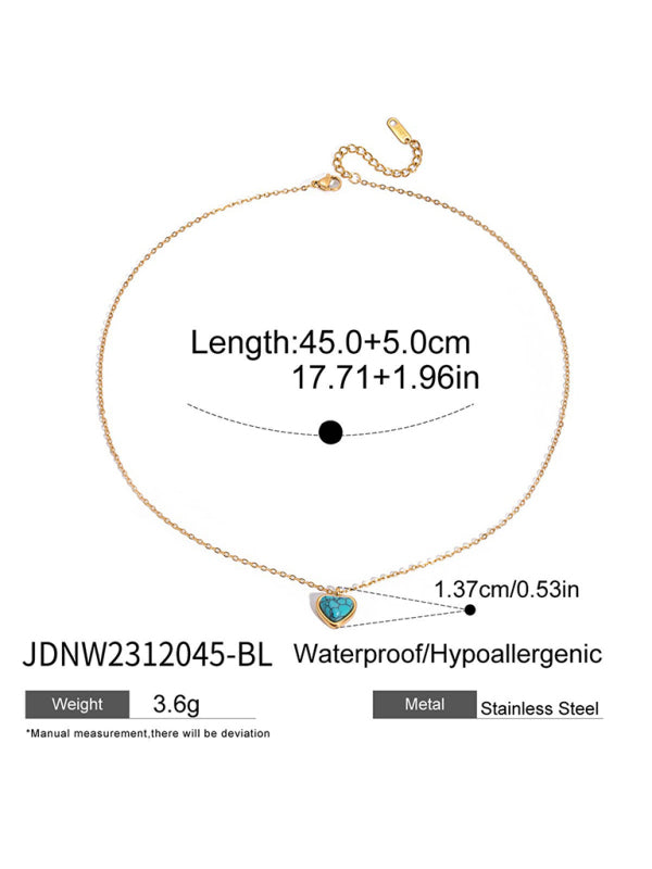 Blue Heart Necklace-[Adult]-[Female]-2022 Online Blue Zone Planet