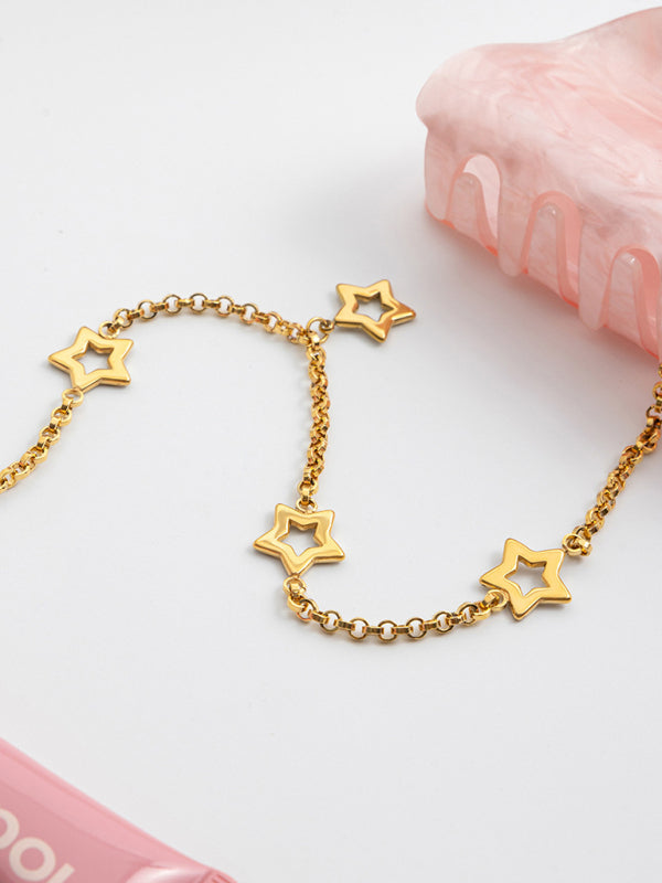 Five-Pointed Star Hollow Necklace-[Adult]-[Female]-2022 Online Blue Zone Planet