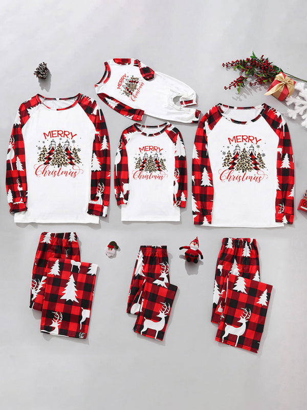 Blue Zone Planet | Family Christmas Plaid Matching Pajama Sets-TOPS / DRESSES-[Adult]-[Female]-Pattern1-S-2022 Online Blue Zone Planet