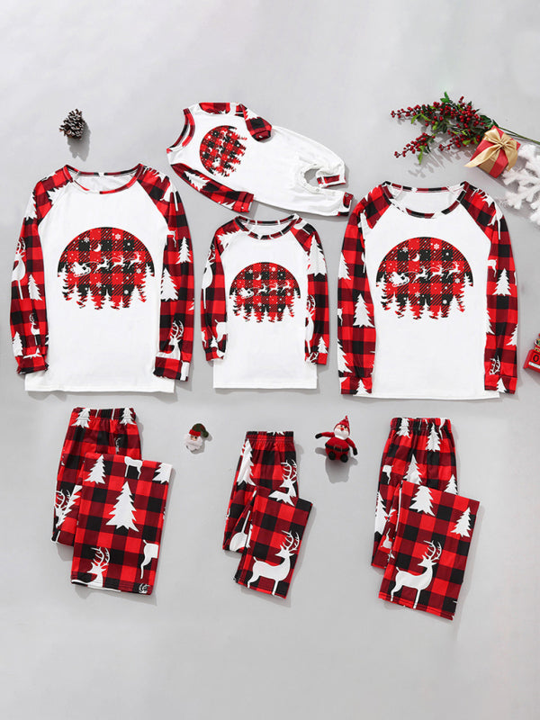 Blue Zone Planet | Family Christmas Plaid Matching Pajama Sets-TOPS / DRESSES-[Adult]-[Female]-Pattern4-S-2022 Online Blue Zone Planet