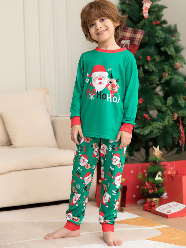 Blue Zone Planet | Christmas Santa Claus Printed Parent-Child Home Clothes Set BLUE ZONE PLANET