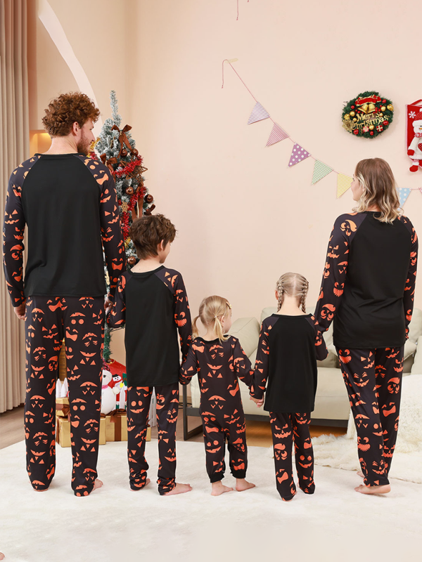 Blue Zone Planet | Halloween Christmas Parent-Child Loungewear Split Sleeve Set Two Piece Pajamas-TOPS / DRESSES-[Adult]-[Female]-2022 Online Blue Zone Planet