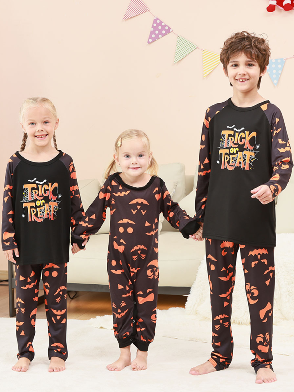 Blue Zone Planet | Halloween Christmas Parent-Child Loungewear Split Sleeve Set Two Piece Pajamas-TOPS / DRESSES-[Adult]-[Female]-2022 Online Blue Zone Planet