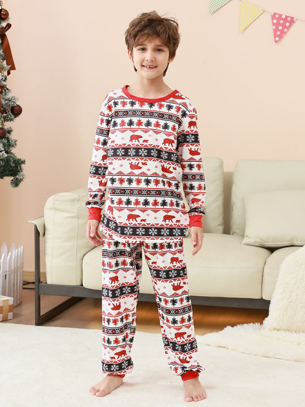 Christmas Loungewear Parent-Child Set Plaid Patchwork Printed Loungewear-[Adult]-[Female]-2022 Online Blue Zone Planet