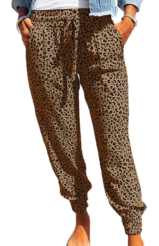 Blue Zone Planet |  Ladies Leopard Print Trousers BLUE ZONE PLANET