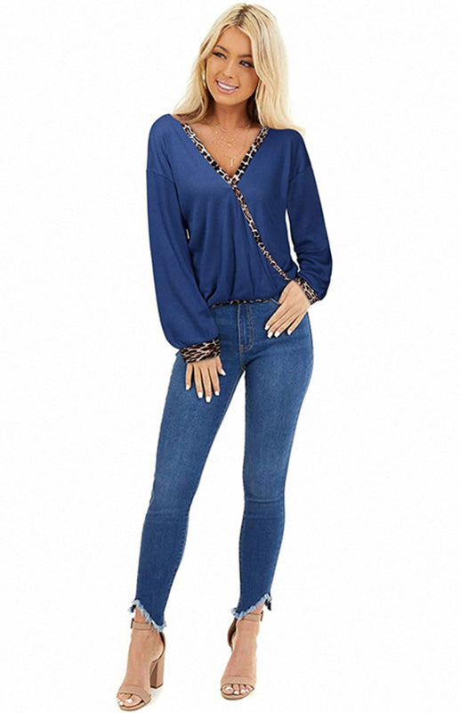 Aww Top Stitched Long Sleeve T-Shirt-[Adult]-[Female]-Blue-S-2022 Online Blue Zone Planet