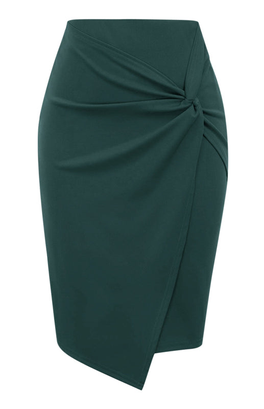 Ladies Casual Fashion Pleated Skirt-[Adult]-[Female]-Green-S-2022 Online Blue Zone Planet