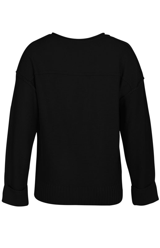 Women's Solid Color V Neck Single Breasted Sweater-[Adult]-[Female]-2022 Online Blue Zone Planet