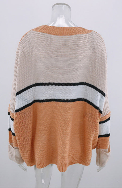 Blue Zone Planet |  Ol Commuter Striped Pullover Sweater Women Knitwear Women Tops BLUE ZONE PLANET