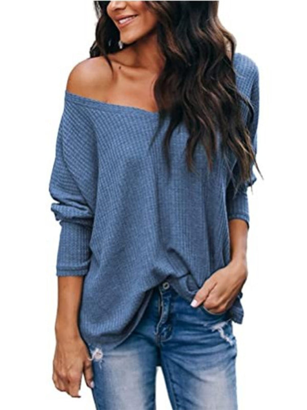 Fall Bottomed Shirt Long Sleeve T-Shirt-TOPS / DRESSES-[Adult]-[Female]-2022 Online Blue Zone Planet