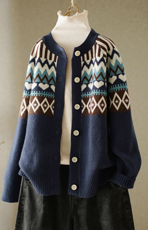 Spring Loose Sweater Coat Cardigan BLUE ZONE PLANET