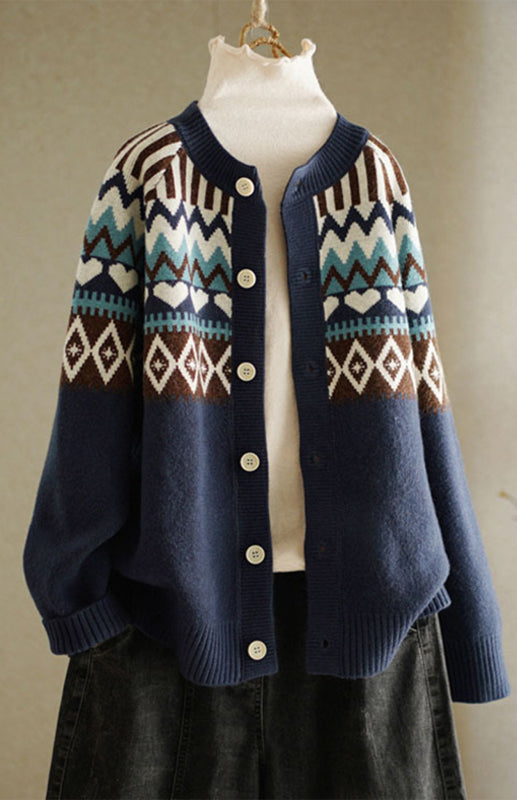 Spring Loose Sweater Coat Cardigan BLUE ZONE PLANET
