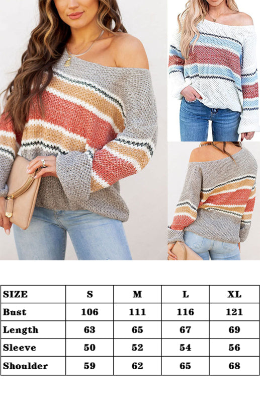 Loose Round Neck Knit Bottoming Shirt-TOPS / DRESSES-[Adult]-[Female]-2022 Online Blue Zone Planet