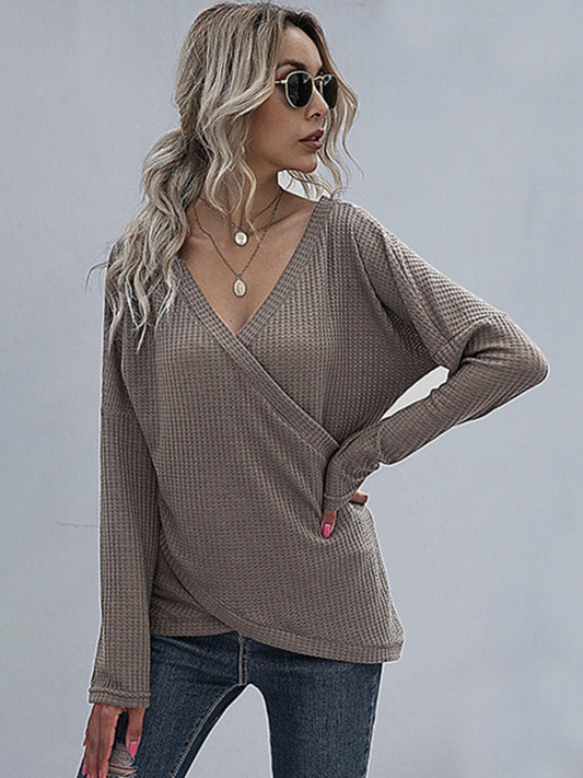 women's knitted inner long sleeve bottoming shirt Mori sweater-[Adult]-[Female]-Khaki-S-2022 Online Blue Zone Planet