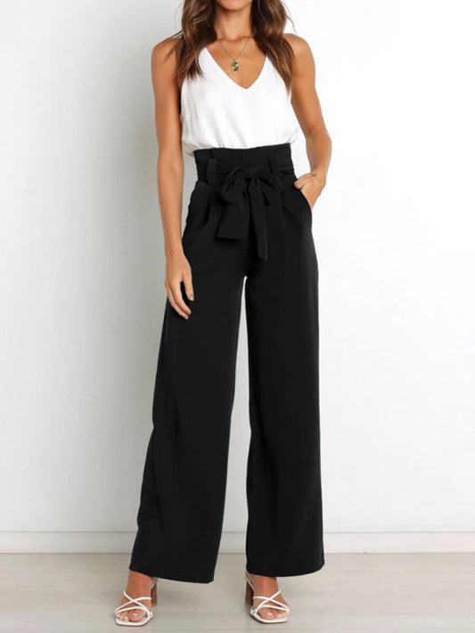 Blue Zone Planet | trousers versatile wide leg trousers with belt