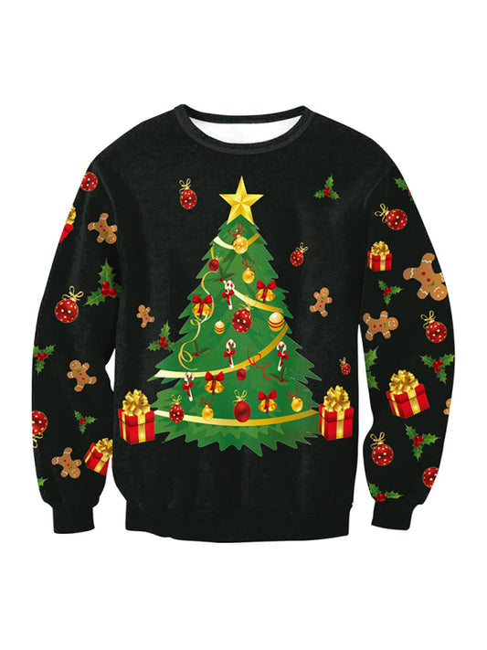 Blue Zone Planet |  Festive Christmas Tree Knit Top with Gifts