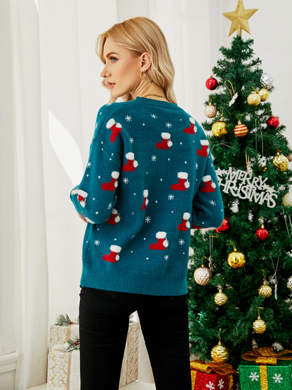 Blue Zone Planet | Women's Winter Knit Christmas Sweater-TOPS / DRESSES-[Adult]-[Female]-2022 Online Blue Zone Planet