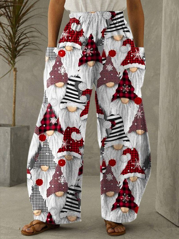 Blue Zone Planet | SEO-Optimized Title:
Festive Knit Christmas Gnome Print Pants-TOPS / DRESSES-[Adult]-[Female]-Pattern-S-2022 Online Blue Zone Planet