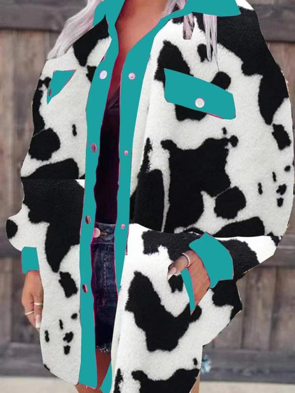 Blue Zone Planet | furry clothes plush jacket women leopard print furry jacket BLUE ZONE PLANET