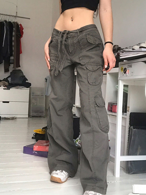 Vintage Workwear Wide Leg Loose Straight Jeans-[Adult]-[Female]-2022 Online Blue Zone Planet