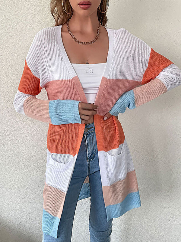Blue Zone Planet |  striped cardigan with cardigan BLUE ZONE PLANET
