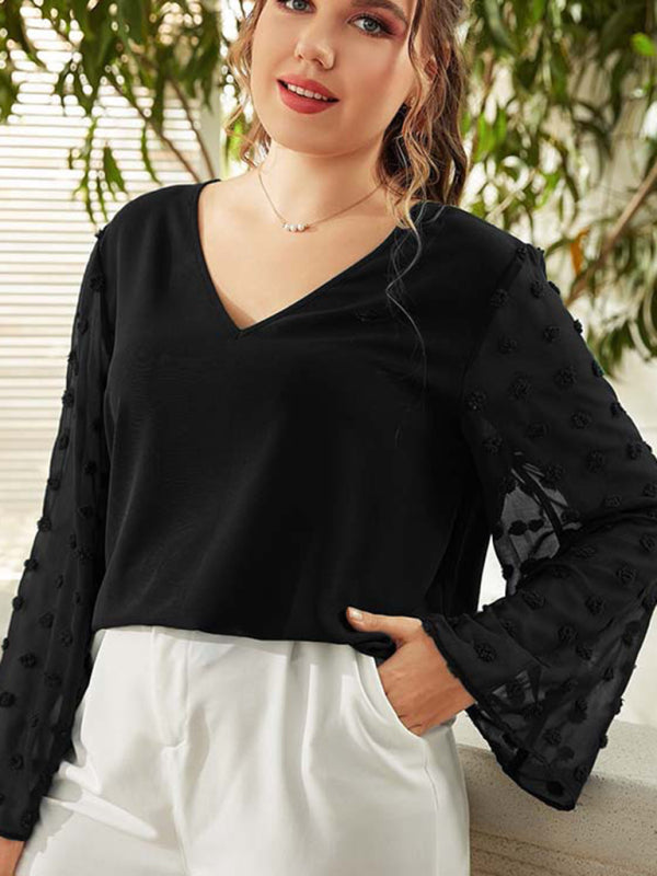 Plus size Woven chiffon shirt BLUE ZONE PLANET