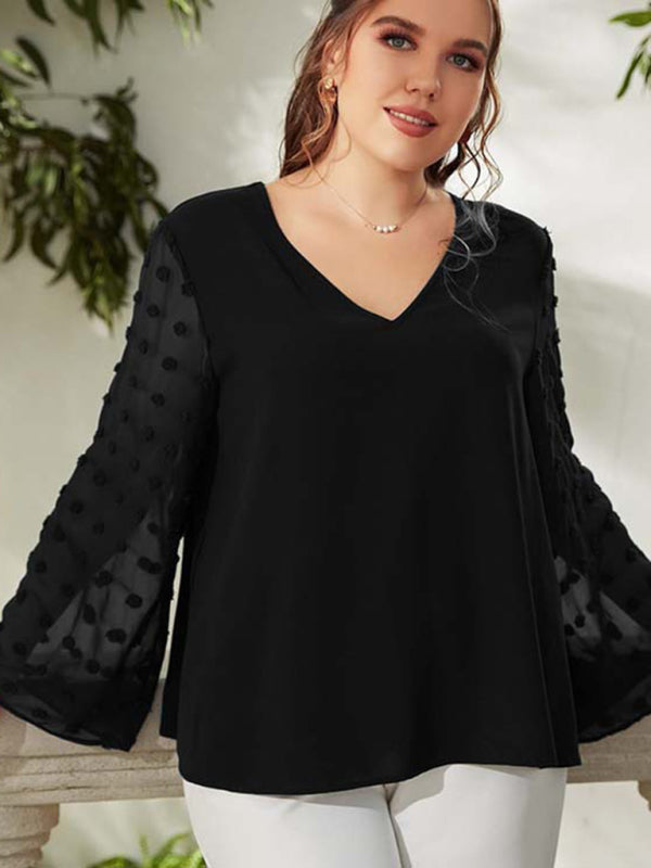 Plus size Woven chiffon shirt BLUE ZONE PLANET