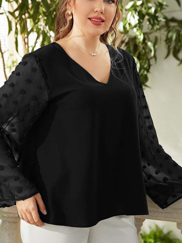 Plus size Woven chiffon shirt BLUE ZONE PLANET