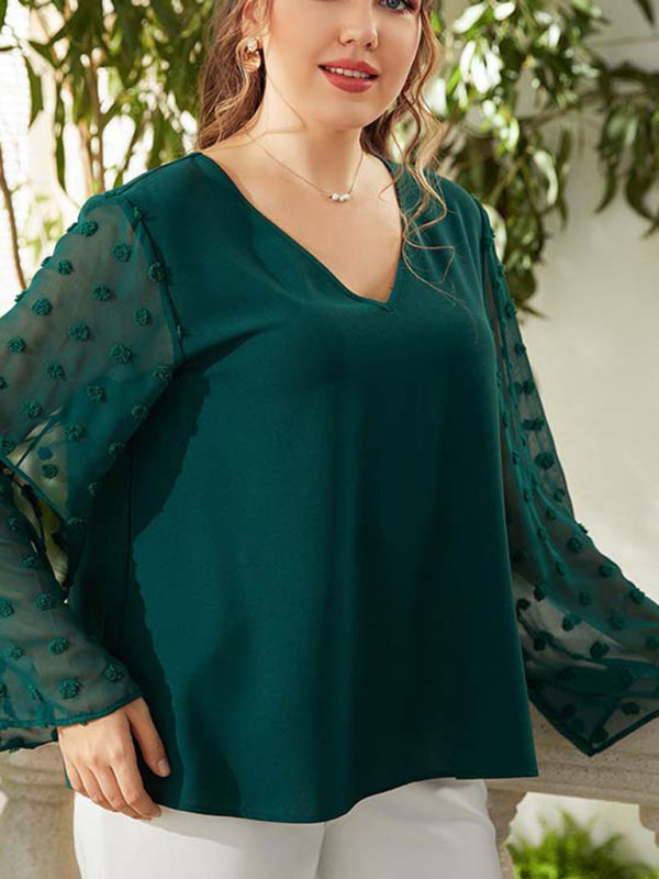 Plus size Woven chiffon shirt BLUE ZONE PLANET