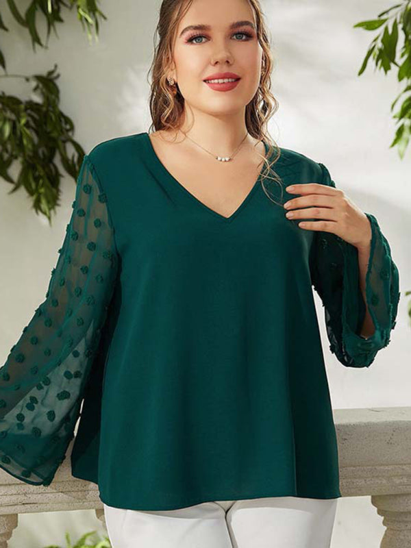 Plus size Woven chiffon shirt BLUE ZONE PLANET