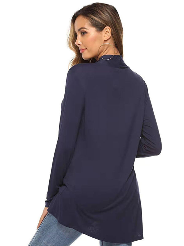 Blue Zone Planet | all-match mid-length long-sleeved cardigan kakaclo