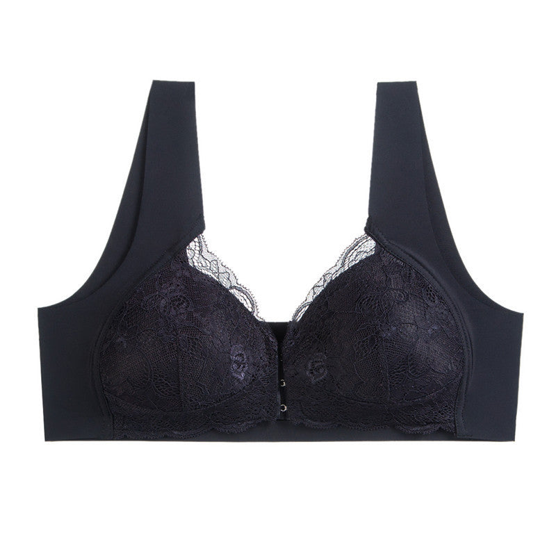 Temptation hot girl lace steel ring tube top slim sexy underwear-[Adult]-[Female]-Black-S-2022 Online Blue Zone Planet