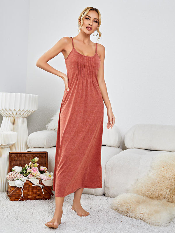 women's suspender nightdress pajamas home wear-[Adult]-[Female]-2022 Online Blue Zone Planet
