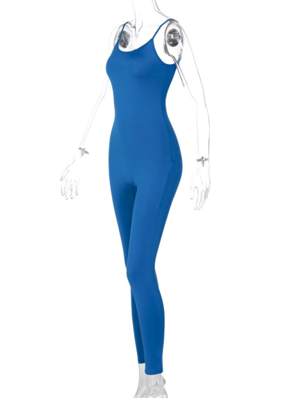 Blue Zone Planet | Solid Color Yoga Sports Jumpsuit BLUE ZONE PLANET